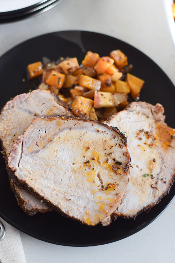 Spice Rubbed Pork with Butternut Squash and Apples