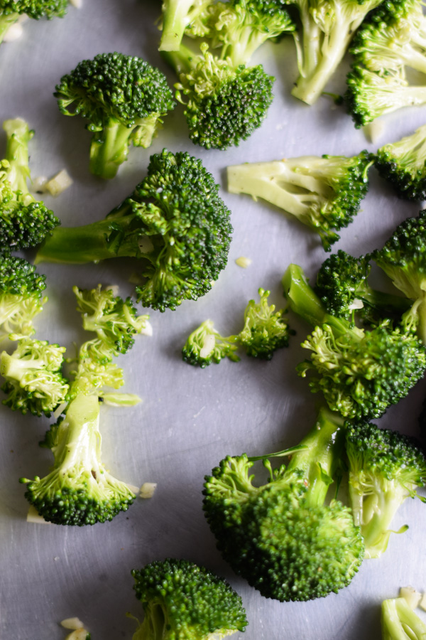 Roasted Broccoli with Hummus